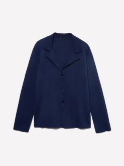 Blazer in maglia blu scuro