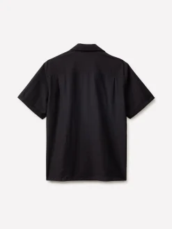 Camicia a manica corta in misto lino