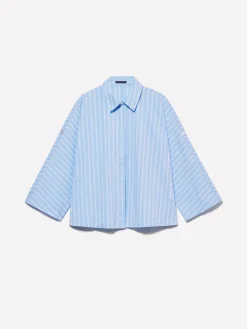 Camicia azzurra a righe