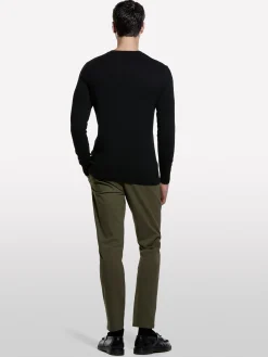 Pantaloni chino verde oliva