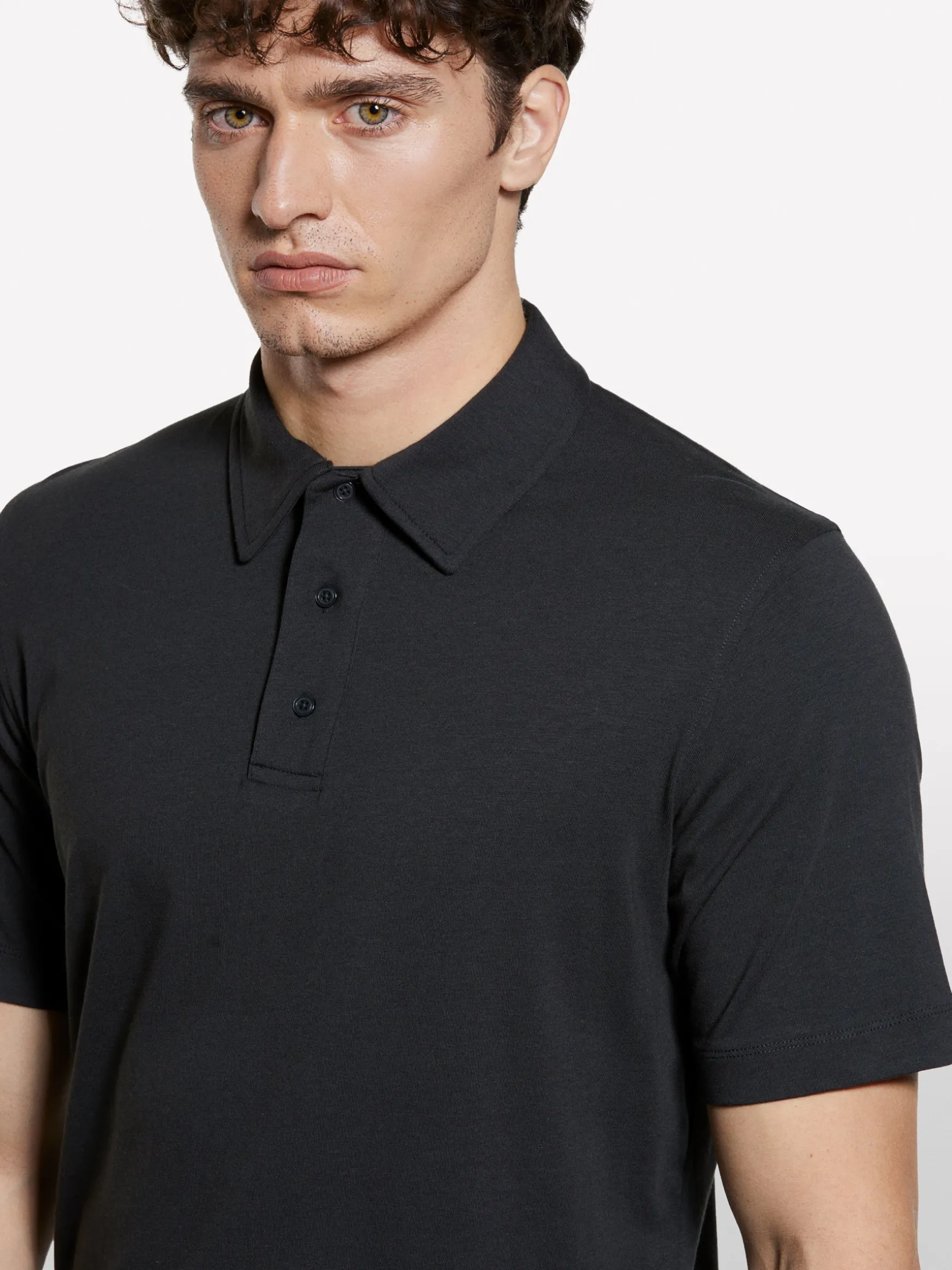 Polo slim fit nera