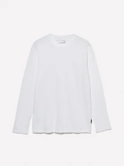 T-shirt a maniche lunghe slim fit bianca