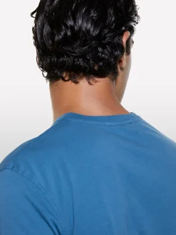 T-shirt blu girocollo 100% cotone bio